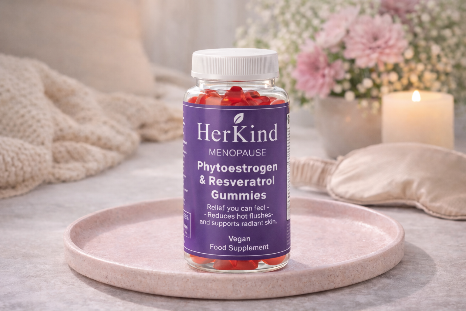 🌼 HerKind Menopause Phytoestrogen & Resveratrol Gummies